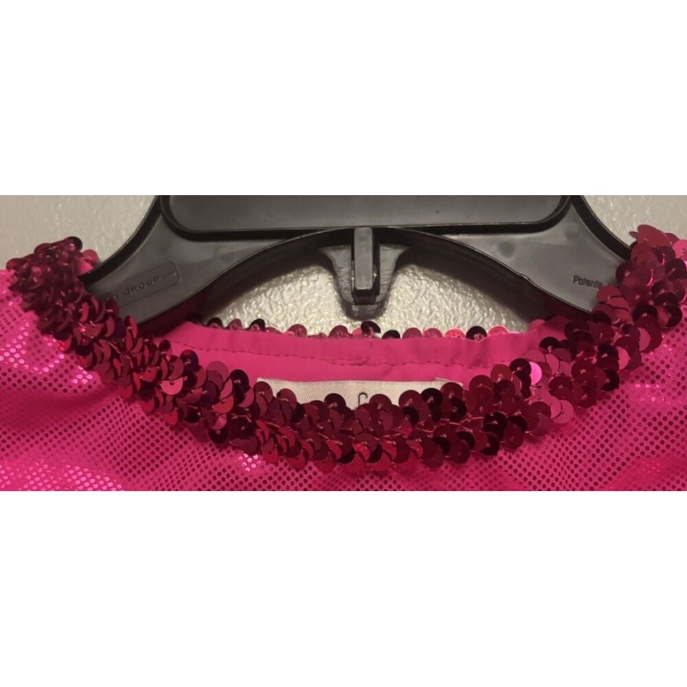 Hot Pink Flamingo Chasing Fireflies Halloween Costume Dress Bow Feathers - Picture 7 of 8